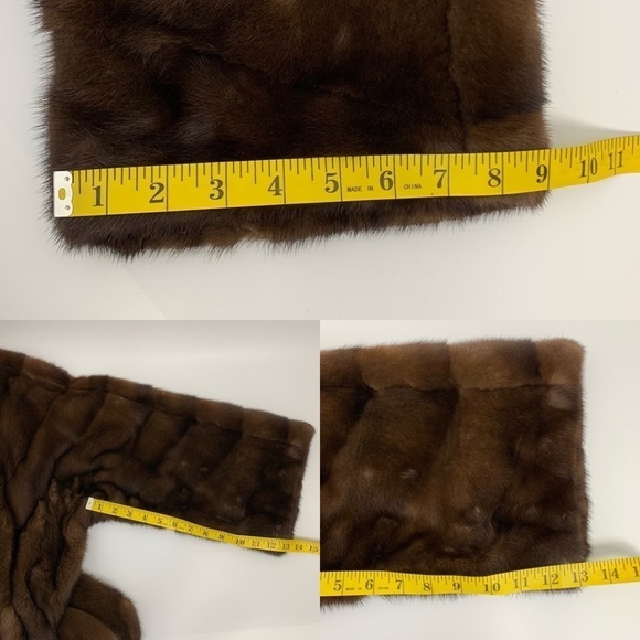 Manakas Frankfurt Germany Genuine Natural Mink brown Fur Coat Sz 44 US XL - Picture 7 of 17